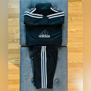 EUC-Adidas zip-up tracksuit-(baby) size-6 months
